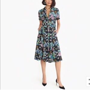 J.crew Lined floral shirtdress abigail borg 50s mumm